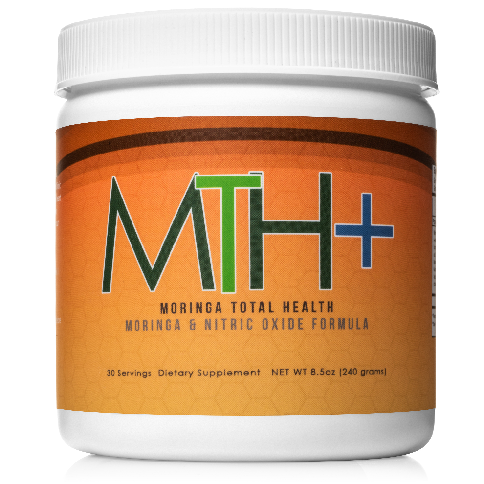 Official bottle of Moringa Total Health Plus (MTH Plus) sold by The MLM Shoppe